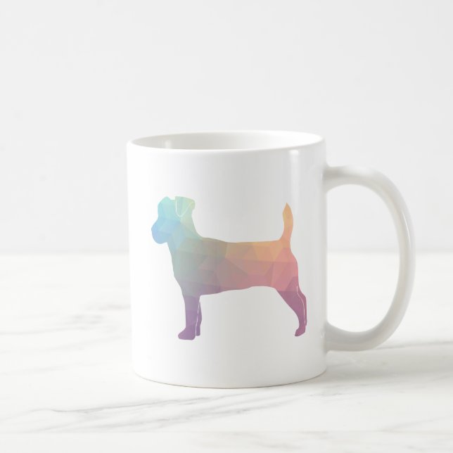 Mug Jack Russell Terrier Motif géométrique Silhouette (Droite)