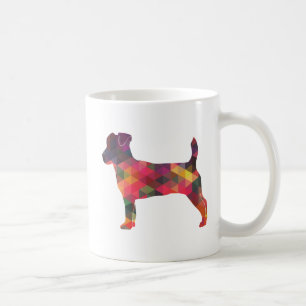 Mug Jack Russell Terrier Motif géométrique Silhouette