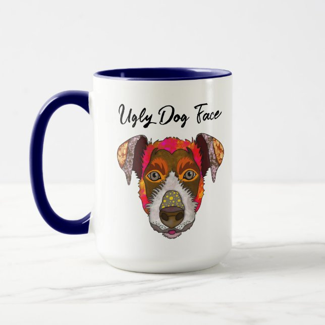 Mug Jack Russell Terrier muet de visage de chien moche (Gauche)