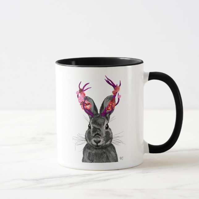 Mug Jackalope avec Antlers roses (Droite)