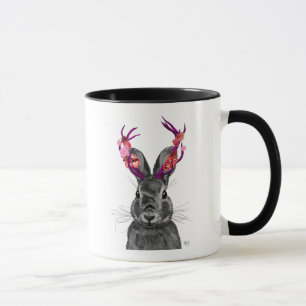 Mug Jackalope avec les andouillers roses