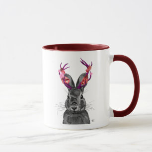 Mug Jackalope avec les andouillers roses 2