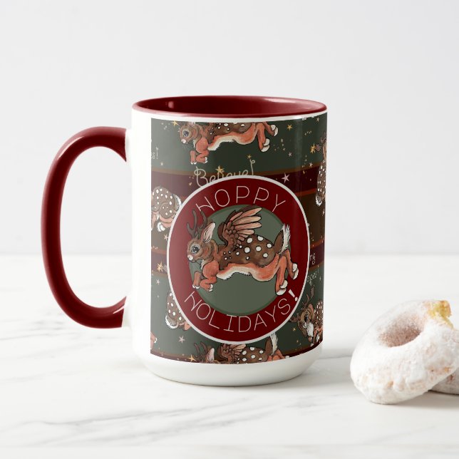 Mug Jackalope Hoppy Holidays (Avec donut)