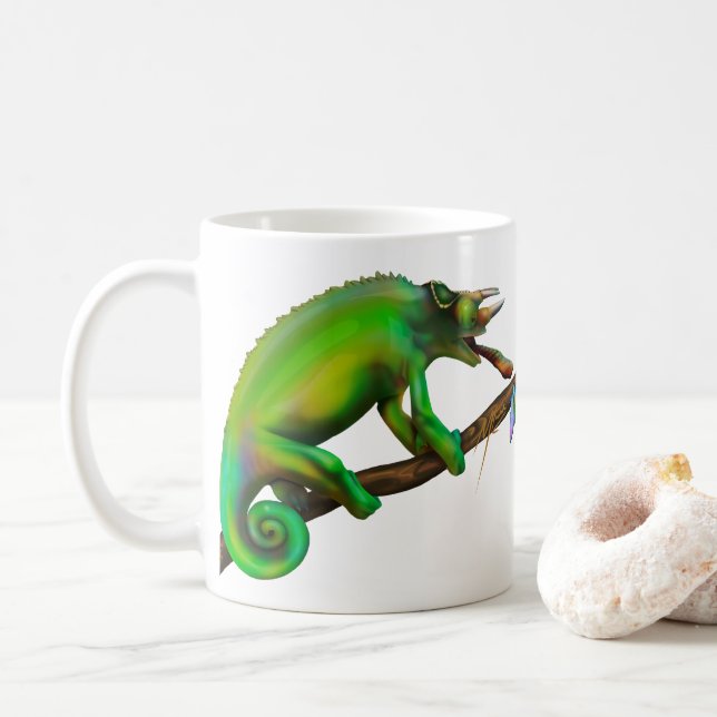 Mug Jackson’s Chameleon Aiming  (Avec donut)
