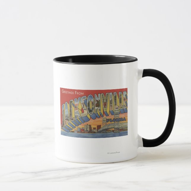 Mug Jacksonville, Floride - Scènes de grandes lettres (Droite)