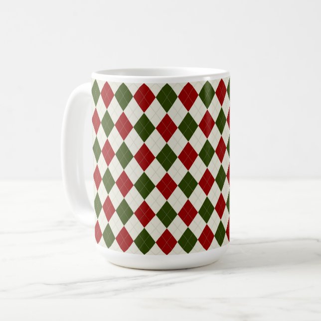 Mug Jacquard de Noël classique Motif (Devant gauche)