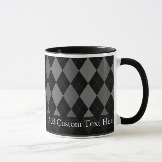 Mug Jacquard gris noir et charbon de bois