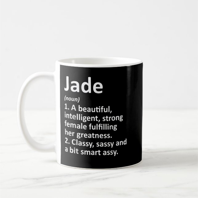 Mug JADE Definition Personalized Name Funny Christmas  (Gauche)