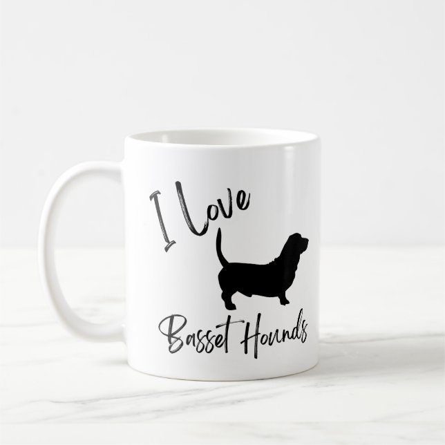 Mug J'adore Basset Hounds (Gauche)