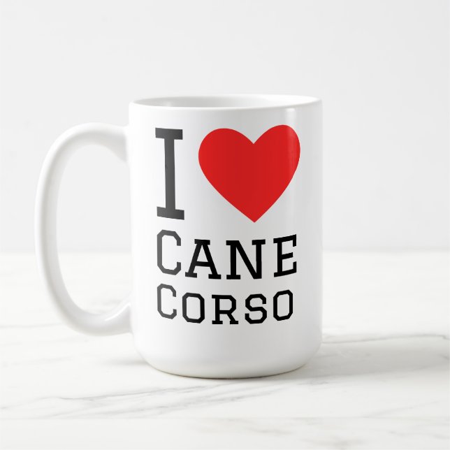 Mug J'adore cane corso (Gauche)