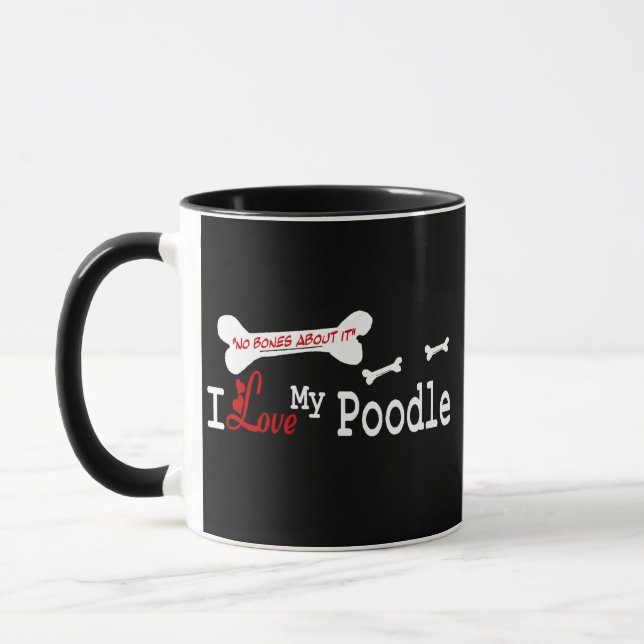Mug (J'adore) Caniche (Gauche)