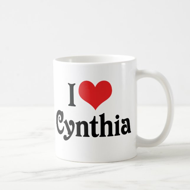 Mug J'adore Cynthia (Droite)