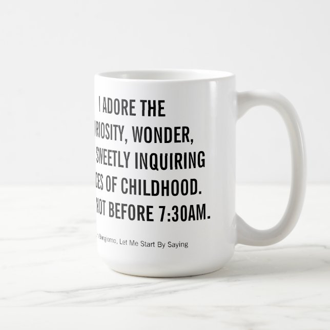 Mug J'adore des choses après 730am (Droite)