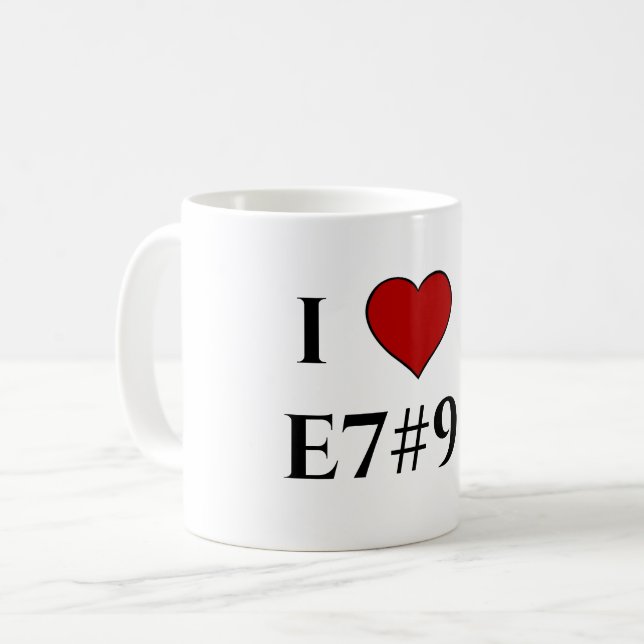Mug J'adore E7#9 (Devant gauche)