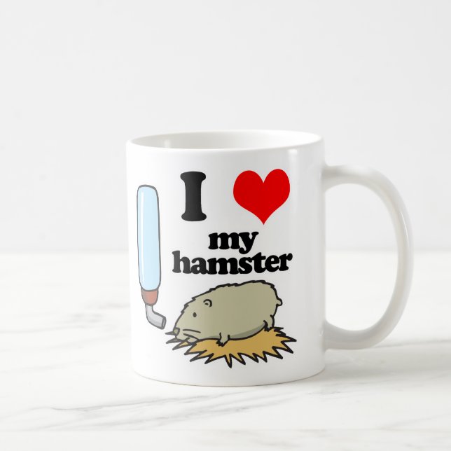 Mug J'adore (J'aime) Mon Hamster (Droite)