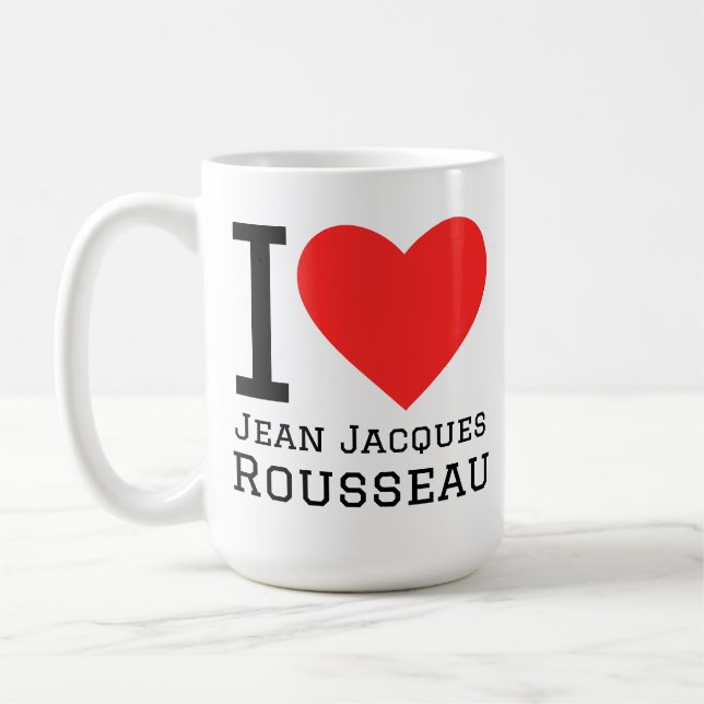 Mug J'adore Jean Jacques Rousseau  (Gauche)