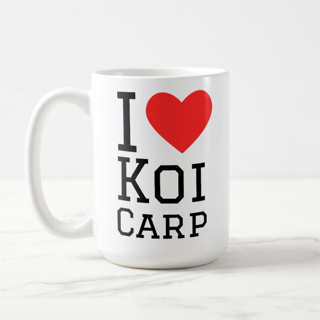 Mug J'adore la carpe koï (Gauche)