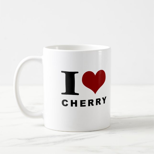 Mug J'adore la cerise. Amateur de cerisier (Gauche)