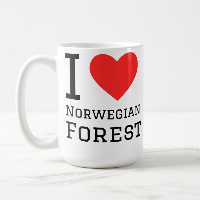 Mug J'adore la forêt norvégienne (Gauche)