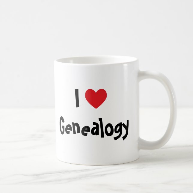 Mug J'adore la généalogie (Droite)