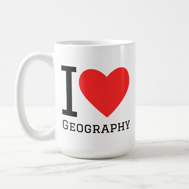 Mug J'adore la géographie  (Gauche)