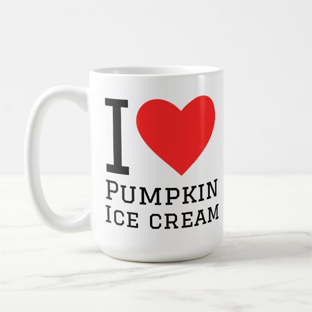 Mug J'adore la glace à la citrouille (Gauche)