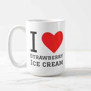Mug J'adore la glace à la fraise