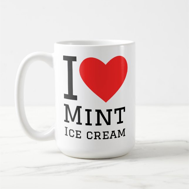 Mug J'adore la glace à la menthe (Gauche)