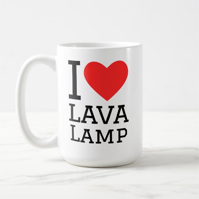 Mug J'adore la lampe à lave (Gauche)