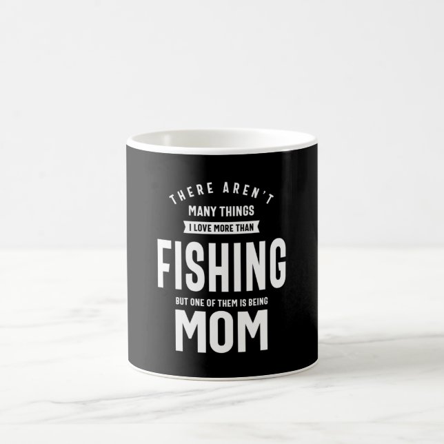Mug J'adore la pêche. J'aime être une maman (Centre)