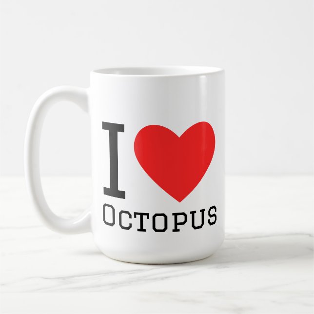 Mug J'adore la pieuvre (Gauche)