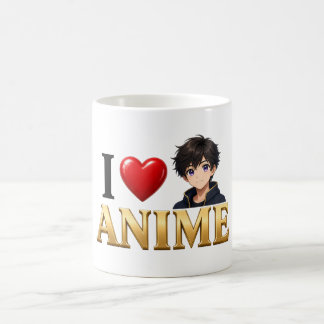 Mug J'adore l'anime | Cadeau drôle pour fan d'anime