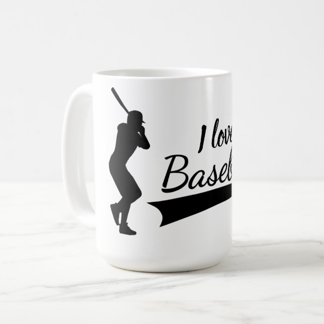 Mug J'adore le baseball (Devant gauche)