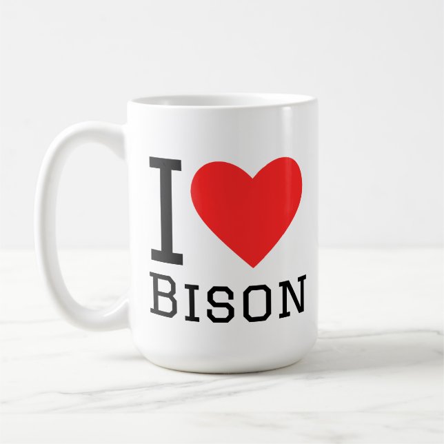 Mug J'adore le bison (Gauche)