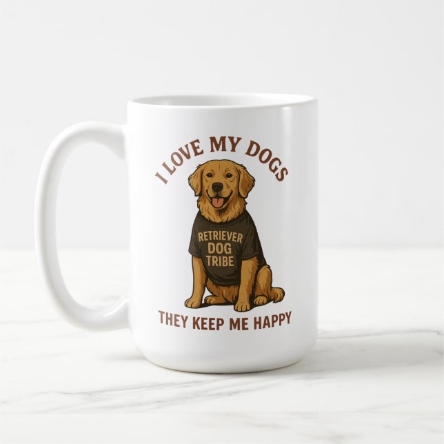 Mug J'adore le cadeau de maman de chien (Gauche)