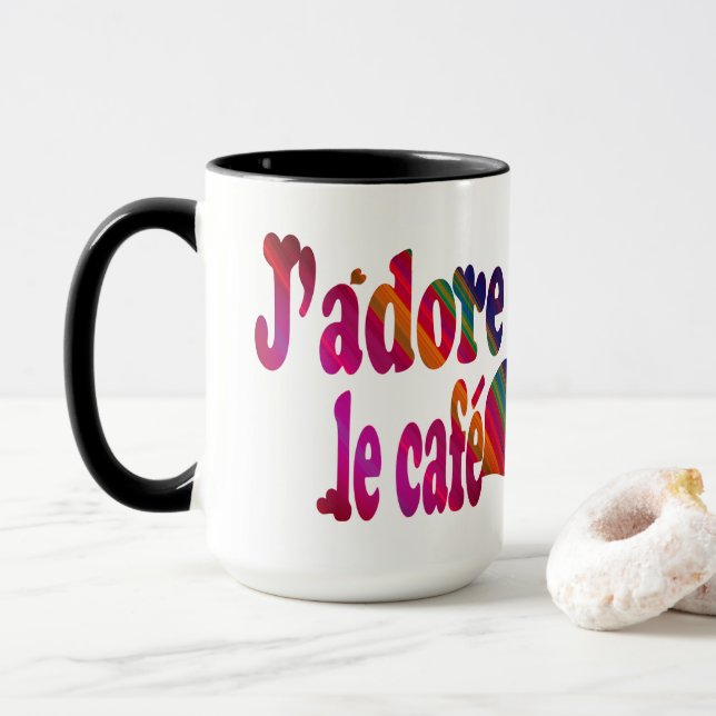 Mug J'adore le café (Avec donut)