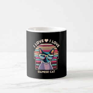 Mug J'adore le chat siamois