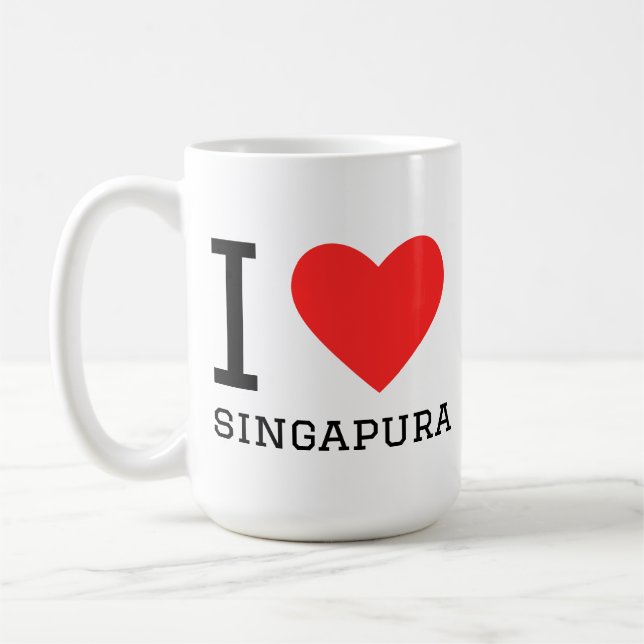 Mug J'adore le chat singapura (Gauche)