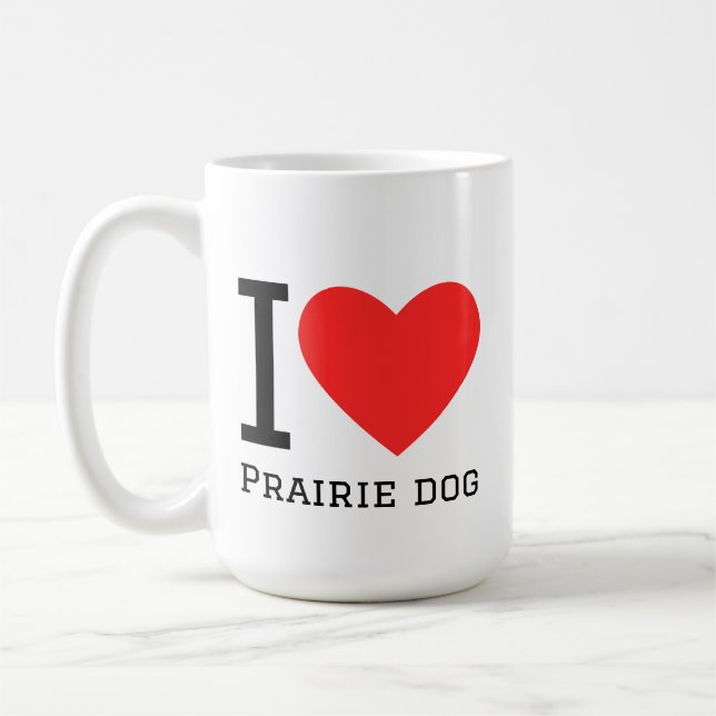 Mug J'adore le chien de prairie (Gauche)