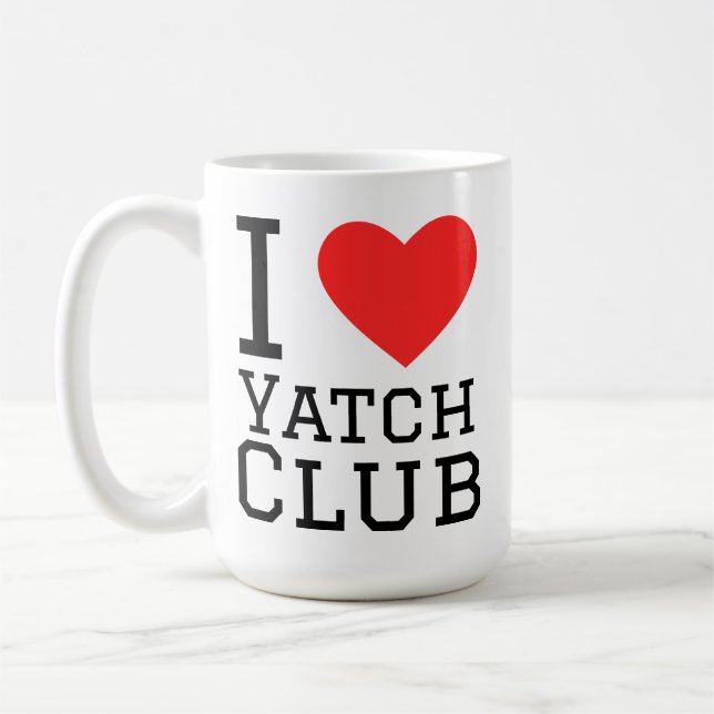 Mug J'adore le club de yacht (Gauche)