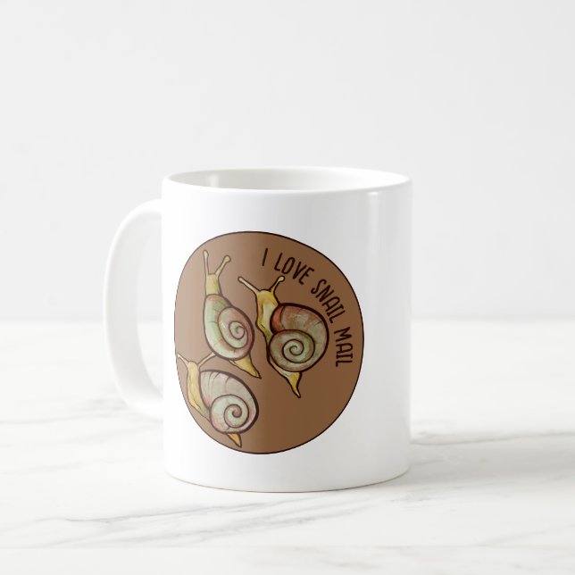 Mug J'adore le courrier des escargots (Devant gauche)