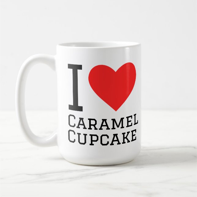 Mug J'adore le cupcake au caramel (Gauche)