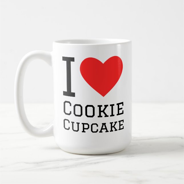 Mug J'adore le cupcake aux biscuits (Gauche)
