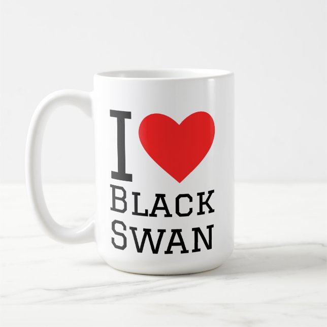 Mug J'adore le cygne noir  (Gauche)