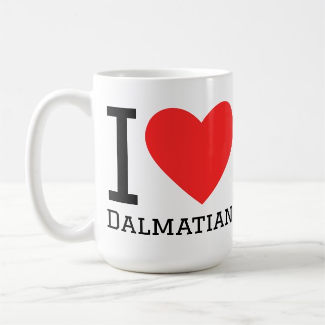 Mug J'adore le dalmatien  (Gauche)