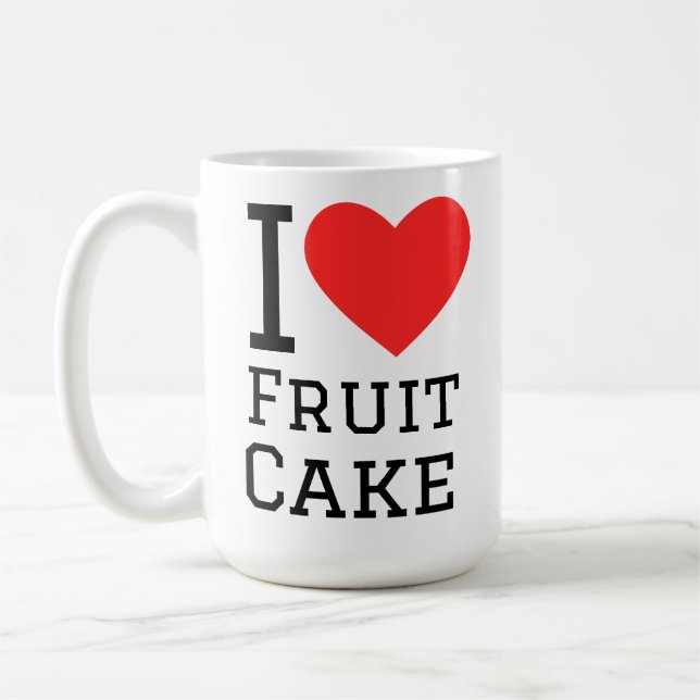 Mug J'adore le gâteau aux fruits  (Gauche)