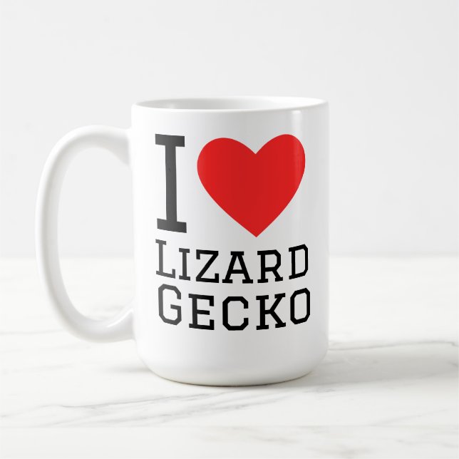 Mug J'adore le gecko lézard (Gauche)
