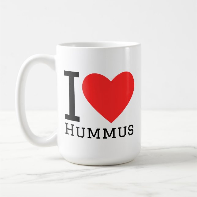 Mug J'adore le houmous (Gauche)