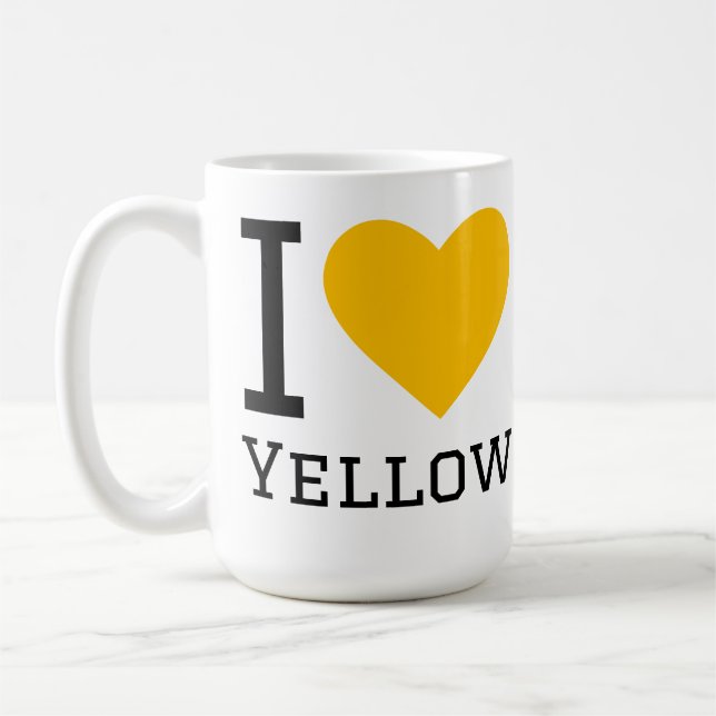 Mug J'adore le jaune (Gauche)