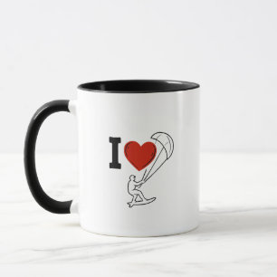 Mug J'adore le kitesurf Cadeau pour les amateurs de